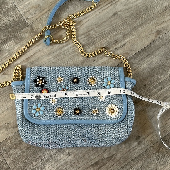 Zara tweed crossbody bag with floral embellishments - Picture 9 of 10